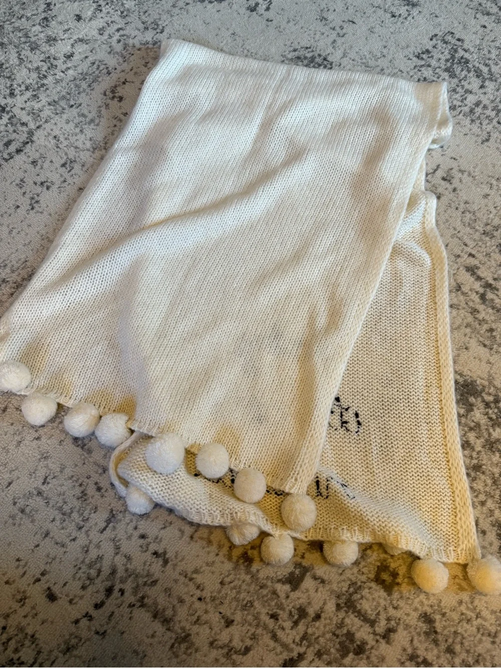 Kate Spade Baby It’s Cold Outside Cream Scarf